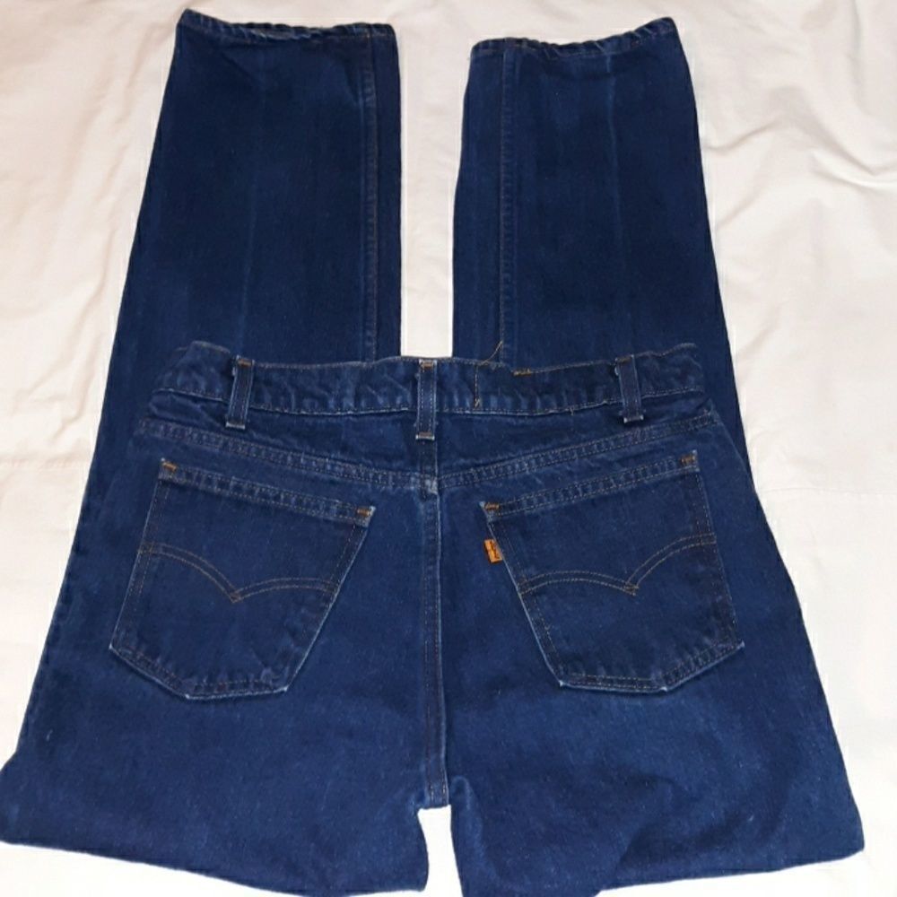 Mens Vintage 1985 Orange Tag Levi's 532 Jeans 33" x 30" Dark Wash High Waist